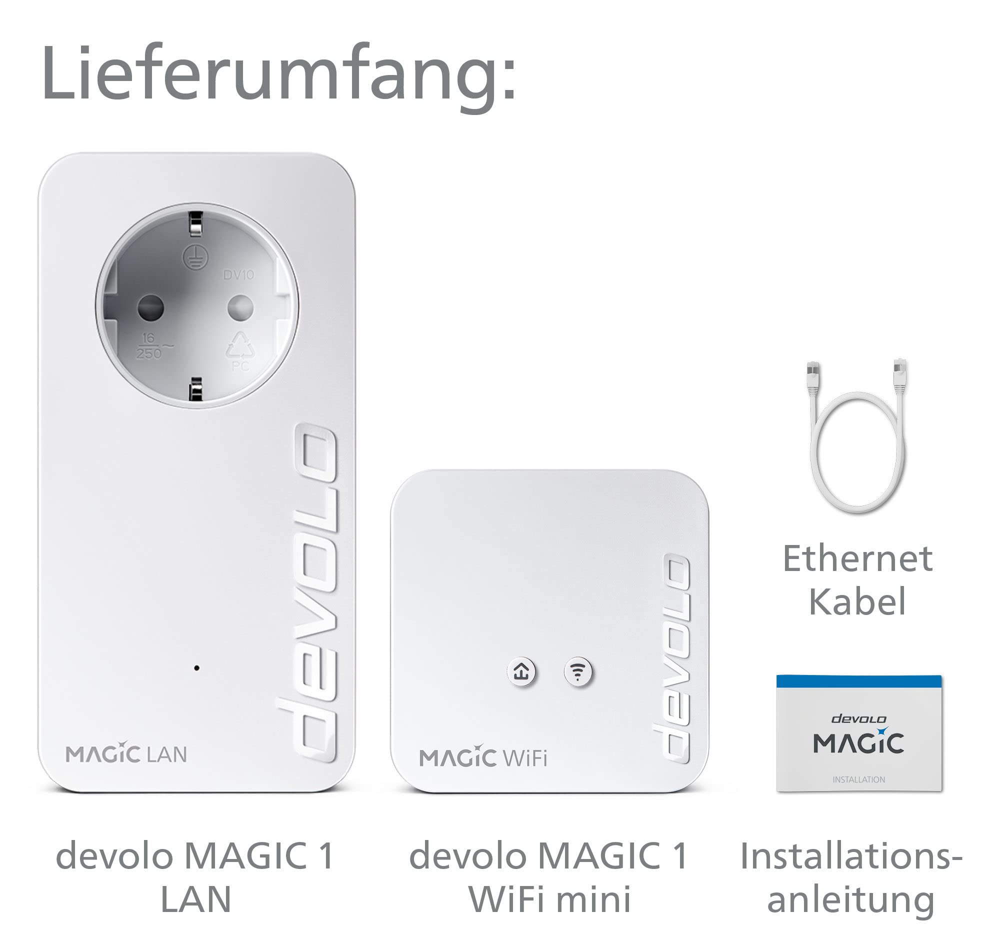 Devolo Magic 1 WiFi mini Starter Kit Powerline WLAN Network Kit 400MBit/s