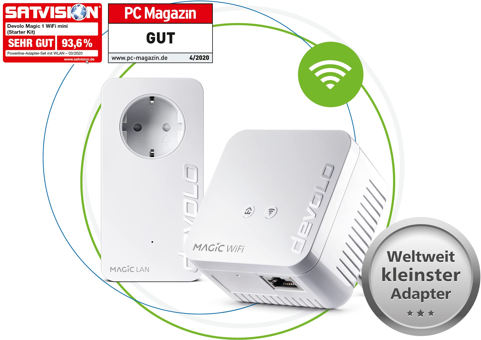 Devolo Magic 1 WiFi mini Starter Kit Powerline WLAN Network Kit 400MBit/s