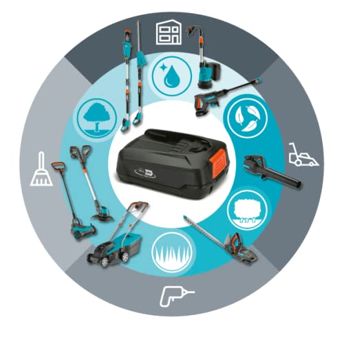 Gardena System Akku P4A PBA 18V/72: Zubehör für viele Gardena Gartengeräte (Trimmer, Bläser und Heckenscheren), mit 4,0 Ah Kapazität, die Ladezeit beträgt ca. 90 Minuten (14905-20)