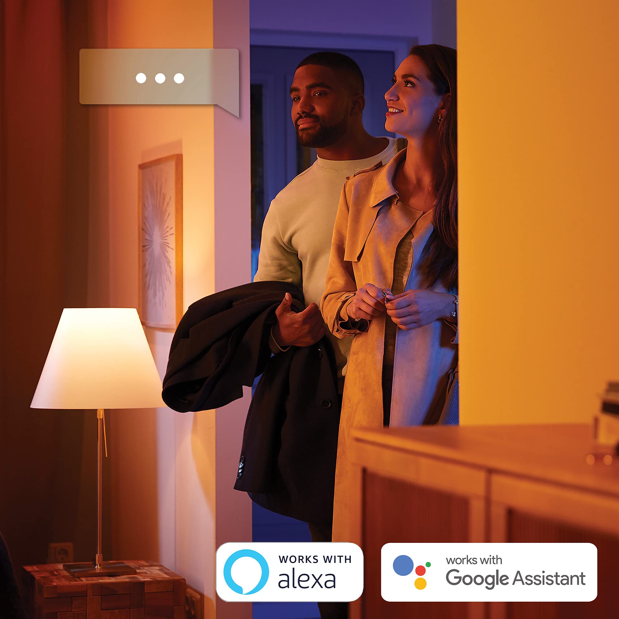 Philips Hue White & Color Ambiance E14 LED Lampe (470 lm), dimmbares LED Leuchtmittel für das Hue Lichtsystem mit 16 Mio. Farben, smarte Lichtsteuerung über Sprache und App, 1er Pack